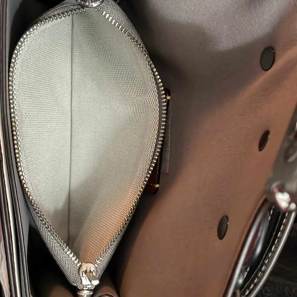 Coach Tabby 20 in Mirror Silver with Five Black Tea Roses NWT - Picture 16 of 17